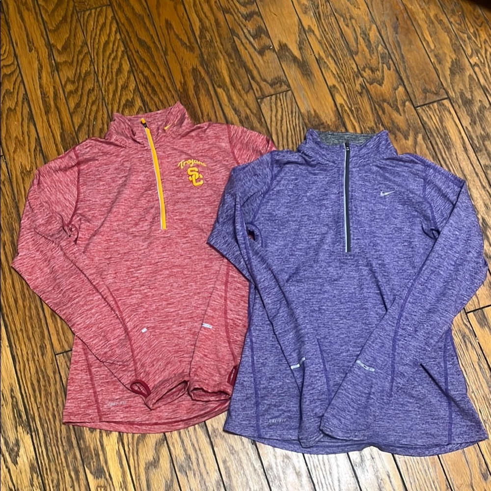 Nike Red USC and Purple Long Sleeve Dri-fit  for Active Wear